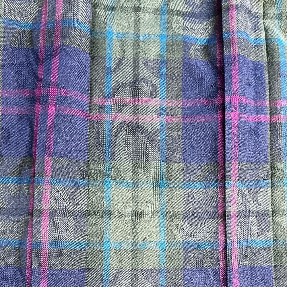 VINTAGE 90s Pendleton tartan plaid 2 piece dress set maxi pleated skirt vest - Picture 6 of 14